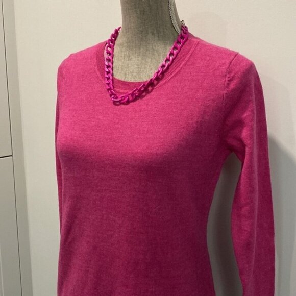 Ellen Tracy Pink Merino Wool Sweater Medium fit - Picture 3 of 13